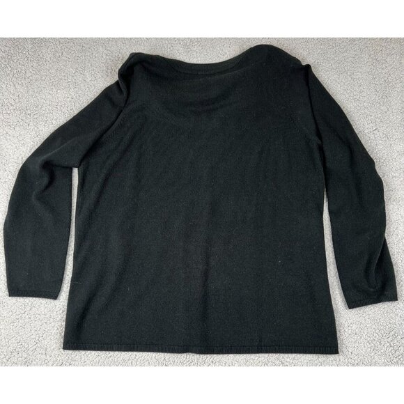 Quacker Factory Women XL Black Rhinestone Long Sleeve Special Occasion Sweater - Picture 2 of 12